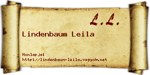 Lindenbaum Leila névjegykártya