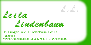 leila lindenbaum business card